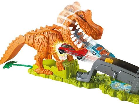 Hot Wheels Track T Rex Takedown Dinosaur Za Toys Train And