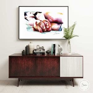 Watercolor Water Queer Artwork Nude Male Figure Homoerotisism Homoerotic Gay Art Print Sensual