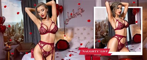 RSLOVE Women Lingerie Sets With Garter Belt 3 Piece Lace Teddy Babydoll Bodysuit At Amazon Women