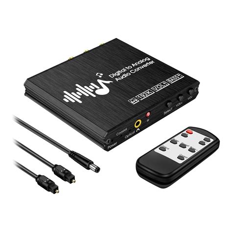 Khz Usb Dac Digital Para Anal Gico Audio Converter Controle Remoto Ajuste De Graves