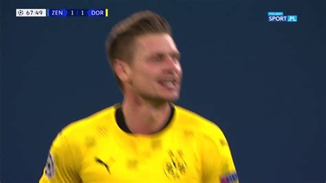 Liga Mistrzów Gol Łukasza Piszczka w meczu Zenit Borussia Dortmund