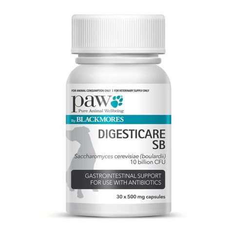 Paw Digesticare Sb Probiotic 500mg X 30 Capsules Epic Pet