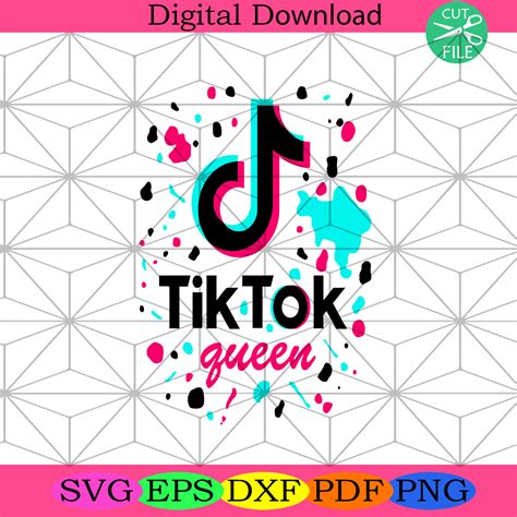 Tiktok Queen Svg Trending Svg Tiktok Svg Tiktok Logo Svg Silkysvg