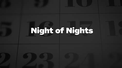 night  nights list  national days