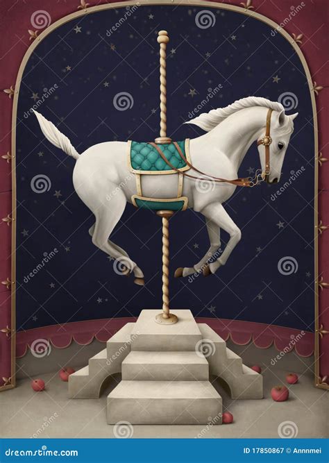 White circus horse. stock illustration. Illustration of element - 17850867