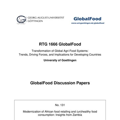Modernization of African food retailing and (un)healthy food