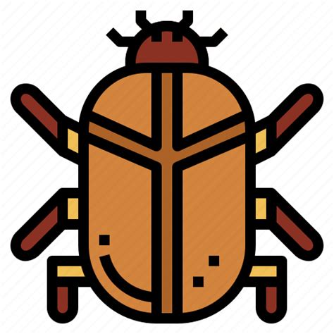 Beetle, egypt, hieroglyph, shapes icon