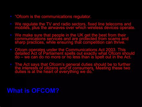 ofcom  telecommunications industry industries