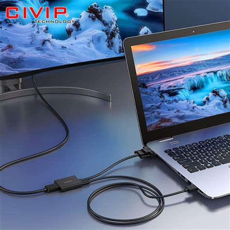 Cáp chuyển VGA sang HDMI Audio 25cm Ugreen 50945