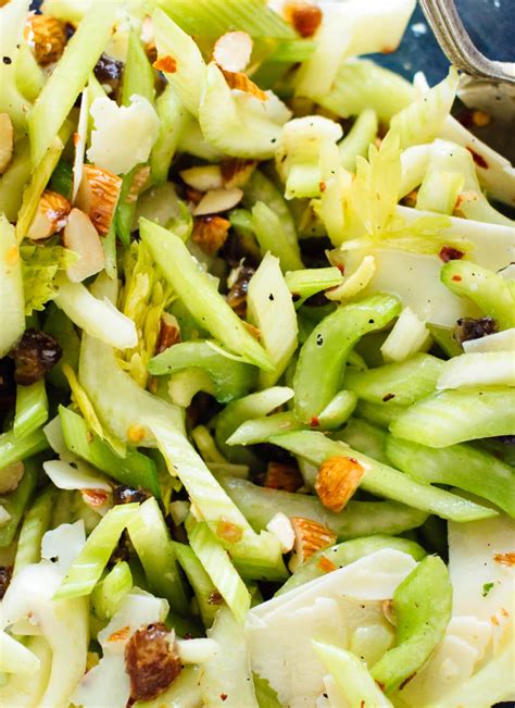 Celery Salad With Dates Almonds And Parmesan Cookie And Kate