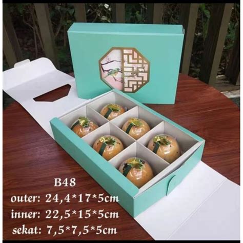 Jual Kotak Mooncake Sekat 6 Kotak Kue Bulan Dus Kue Box Kue