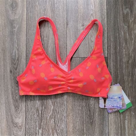 Coco Rave Swim Nwt Coco Rave Pink Pineapple Bikini Top Poshmark