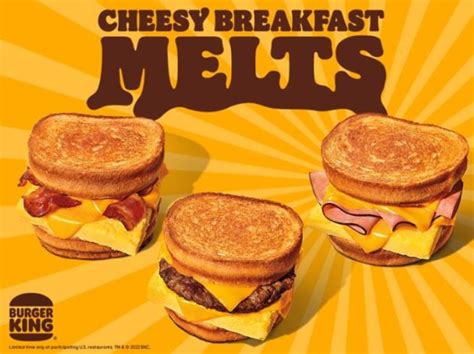 Burger King Debuts New Cheesy Breakfast Melts The Fast Food Post