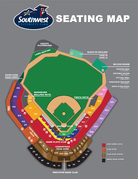 Season Seat Map And Benefits El Paso Chihuahuas Tickets