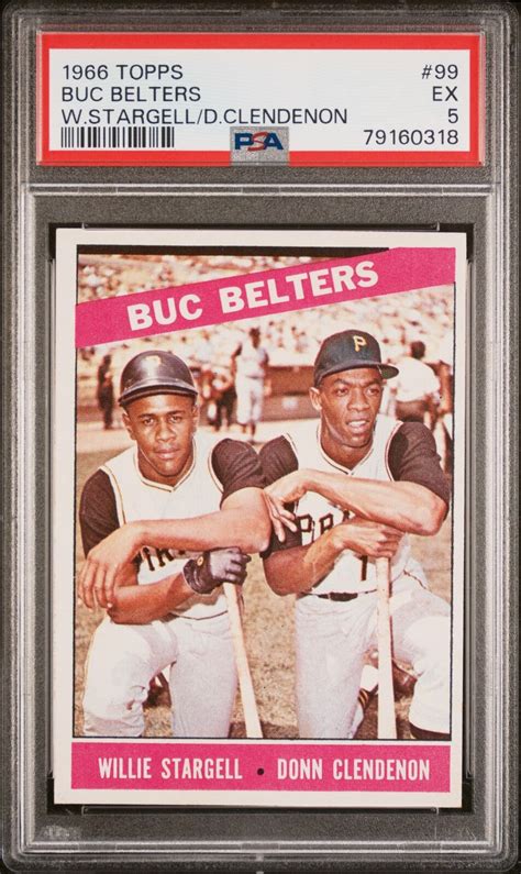 Topps Buc Belters W Stargell D Clendenon Psa New Label