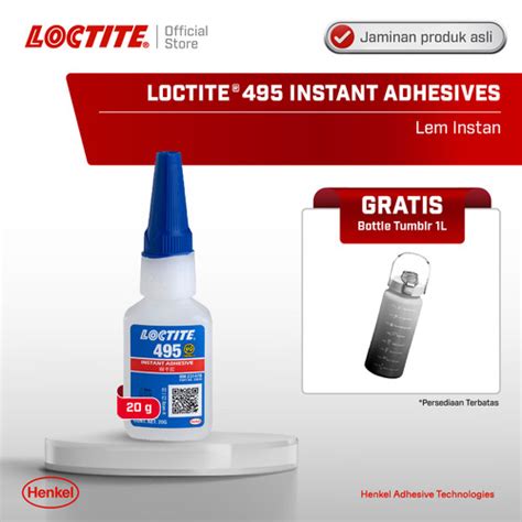 Promo Henkel LOCTITE 495 Instant Adhesive Lem Instan Lem Super Glue 20