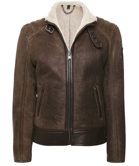 Belstaff Brown Waxed Suede Shearling Westlake Jacket Jules B