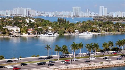 Traffic On Freeway To Miami Stock Footage Video 100 Royalty Free