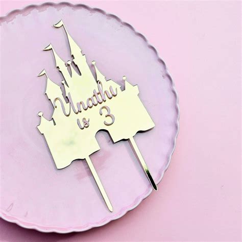 Princess Castle Cake Topper Princess Birthday Cake Acrylic Castle