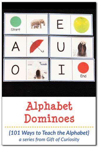 Alphabet Dominoes 101 Ways To Teach The Alphabet T Of Curiosity