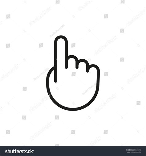 finger mouse cursor ui button design stock vector royalty