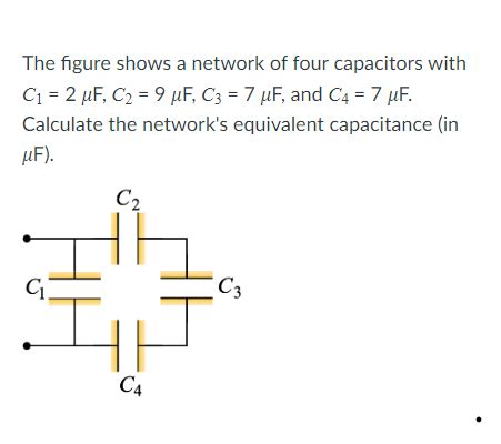 Solved The Figure Shows A Network Of Four Capacitors With Chegg