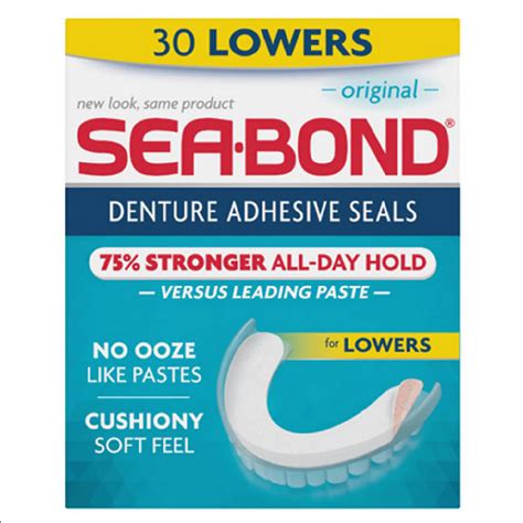 Sea Bond Denture Adhesive Seals For Lowers 30 Count — Mountainside