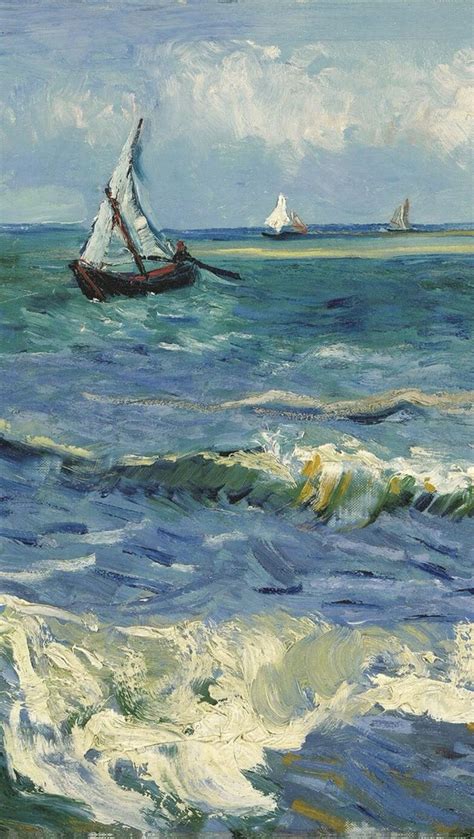 seascape  les saintes maries de la mer  vincent van gogh