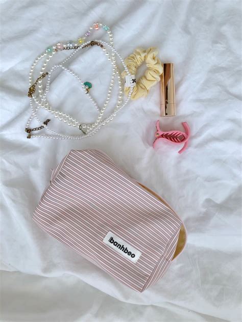 Túi Đựng Lum La Sọc Hồng Nude huyenmay