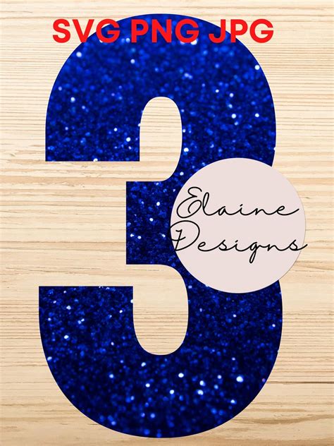 Royal Blue Sparkle Numbers Blue Glitter Numbers Wedding Table Numbers