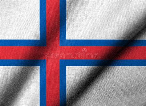 D Flag Of The Faroe Islands Waving Stock Illustration Illustration