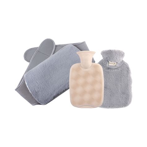 Cozy Plush Waist Warmer Belt Hot Water Bottle Ml Gray Warm Belly Cover For Hands Neck