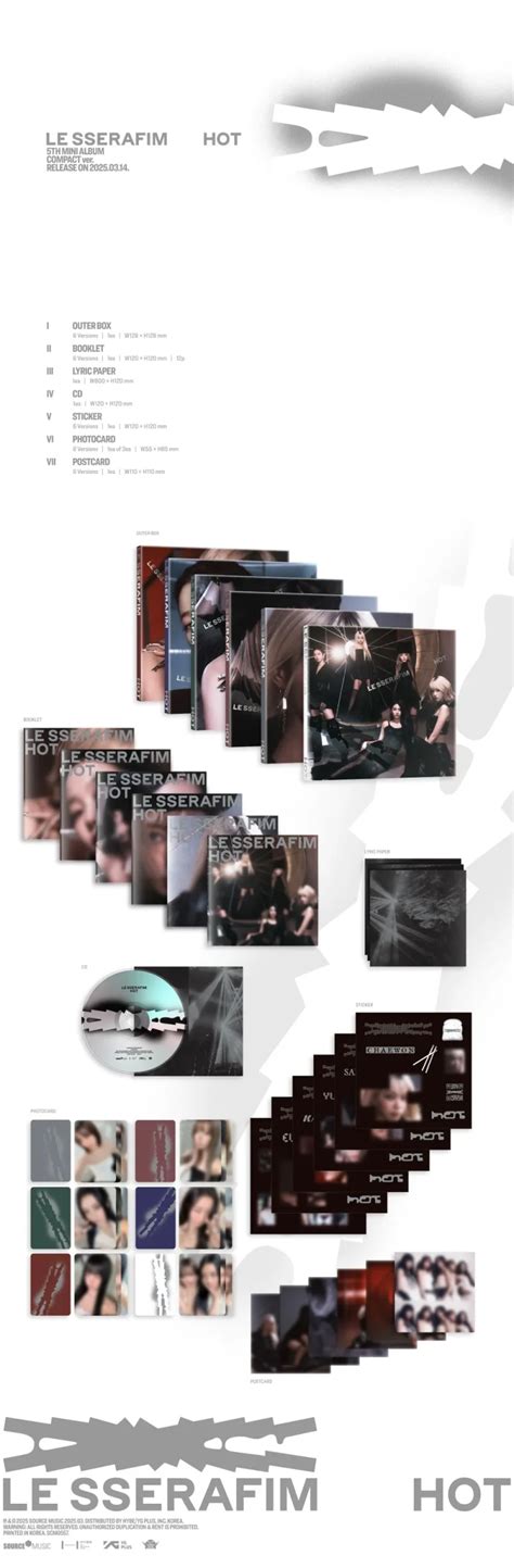 Le Sserafim Th Mini Album Hot Compact Random