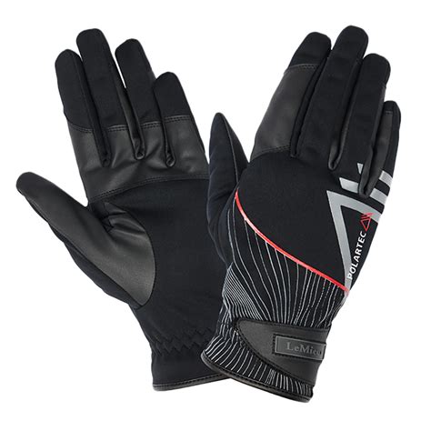 LeMieux Polartec Pro Water Resistant Riding Gloves - Black