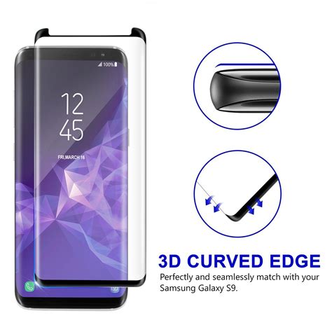 Dr Vaku ® Samsung Galaxy S9 Plus 3d Curved Edge Full Screen Tempered Glass Screen Guards India