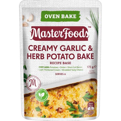 Try Our Creamy Herb And Garlic Potato Bake Recipe Base Masterfoods