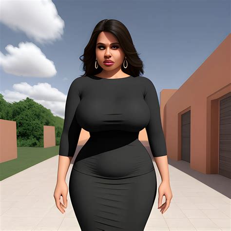 Latina Big Woman In Tight Dress D Arthub Ai