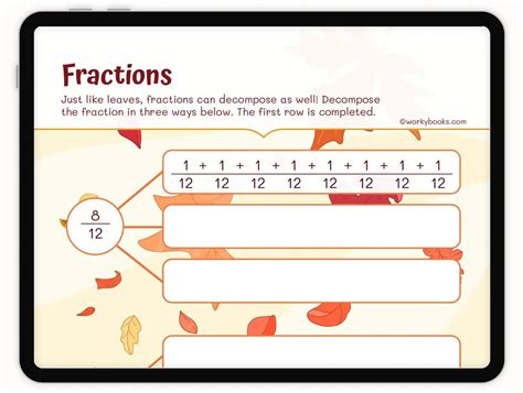 Decompose The Fractions Worksheet 4 Nf B 3 Workybooks