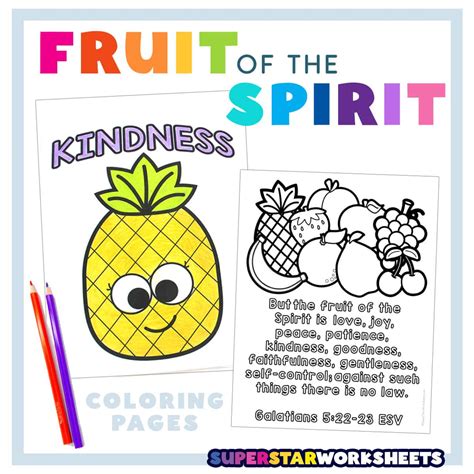 Fruit Of The Spirit Worksheets