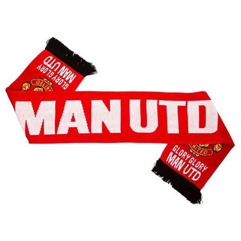 Manchester United Scarf Glory Glory Red Black Unisportstore