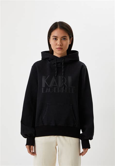 Худи Karl Lagerfeld Denim, цвет: черный, RTLABL987401 — купить в ...