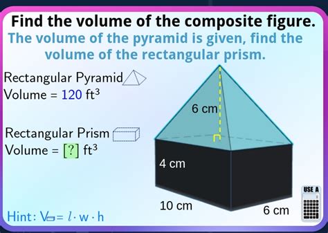 Solved Find the volume of the composite figure.The volume of | Chegg.com 