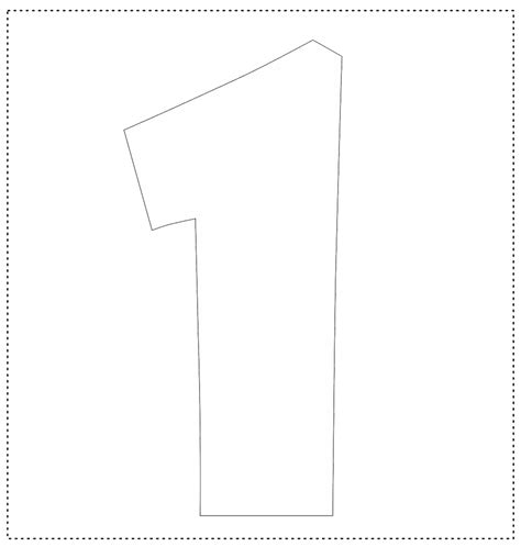 Molde Numero 1 Eva - Molde De Nmero 1 Para Manualidades Numeros Em Eva 450x640