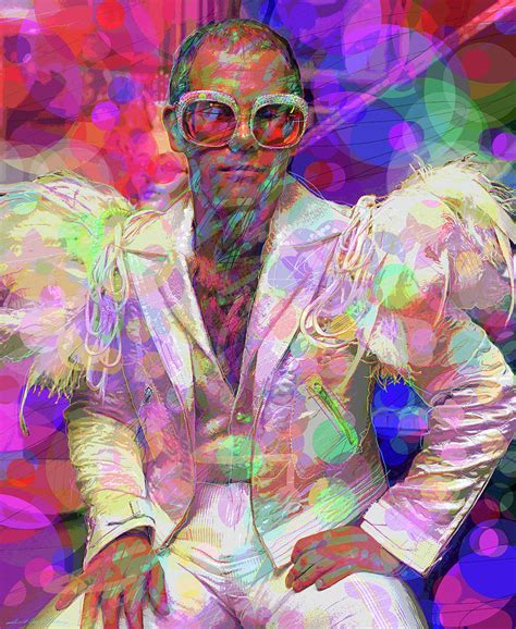 Elton John Painting By David Lloyd Glover Pixels