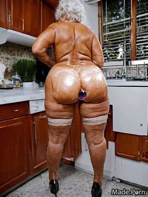 Porn Image Of Bimbo Tall Standing Thick Thighs Close Up Fairer Skin Spreading Ass Created By AI