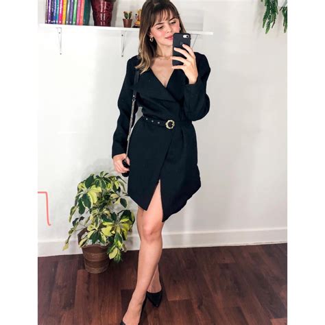 Sobretudo Feminino Manga Longa Nude Branco Ou Preto Shopee Brasil