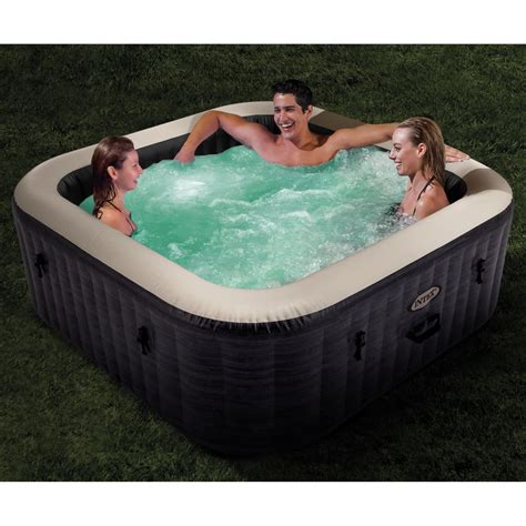 Intex Ep Purespa Plus Greystone Inflatable Square Hot Tub Spa White Spa Only