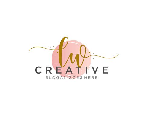 Initial Lw Feminine Logo Beauty Monogram And Elegant Logo Design