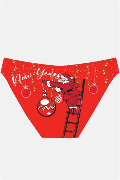 Papatya Dr Bungy Kadın Bikini Külot Yılbaşı Baskılı Pınar Tekstil