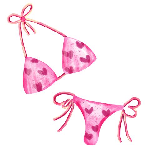 Watercolor Bikini Summer PNG